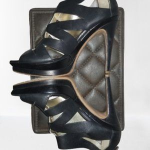 Claudia Ciuti Black Leather High Heel  9M